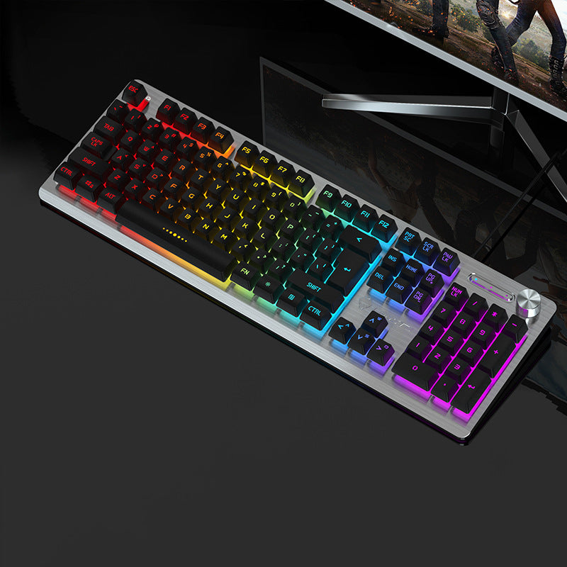 Gaming Mixed Color Mechanical Axis Wired USB Keyboard